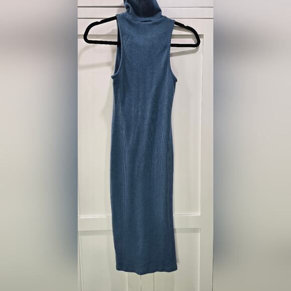 Zara Blue Turtleneck Bodycon Dress – Size Small - Picture 4 of 8